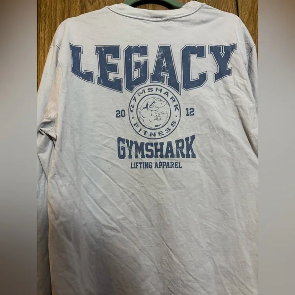 Gymshark Legacy Long Sleeve Top in Fresh Blue- oversized fit sz L - Picture 9 of 11